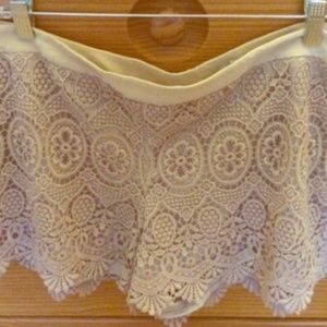 Club Monaco Nude Lace Shorts